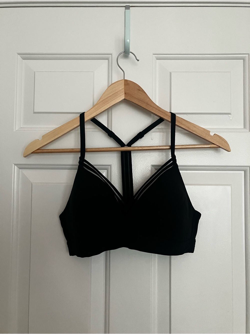 Athleta Elation Black Strappy Sports Bralette